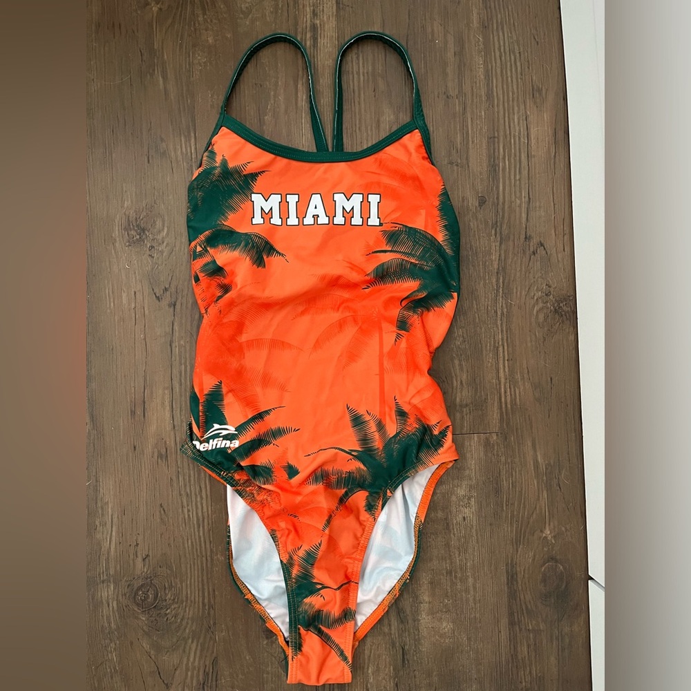 University of Miami swimming team official training suit